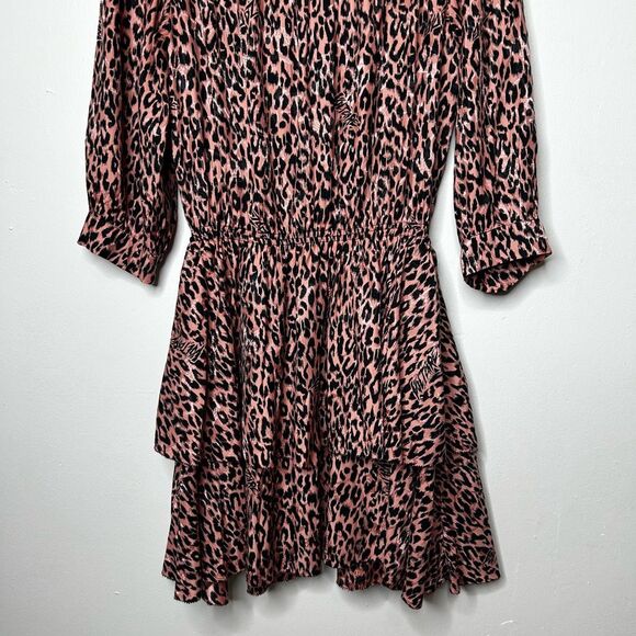 Zadig & Voltaire Pink Rooka Squeleton Mini Dress Size S Designer Runway Animal - Picture 4 of 15